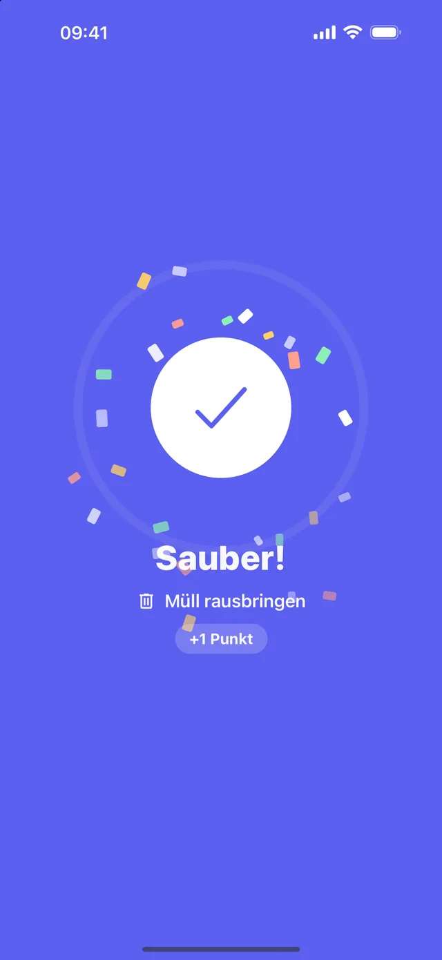 Kurze Feier nach dem Abhaken: Sauber!